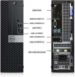 Dell OptiPlex 7050 SFF Desktop Computer PC - WINDOWS 10 PRO Wired Keyboard and Mouse - Refurbished