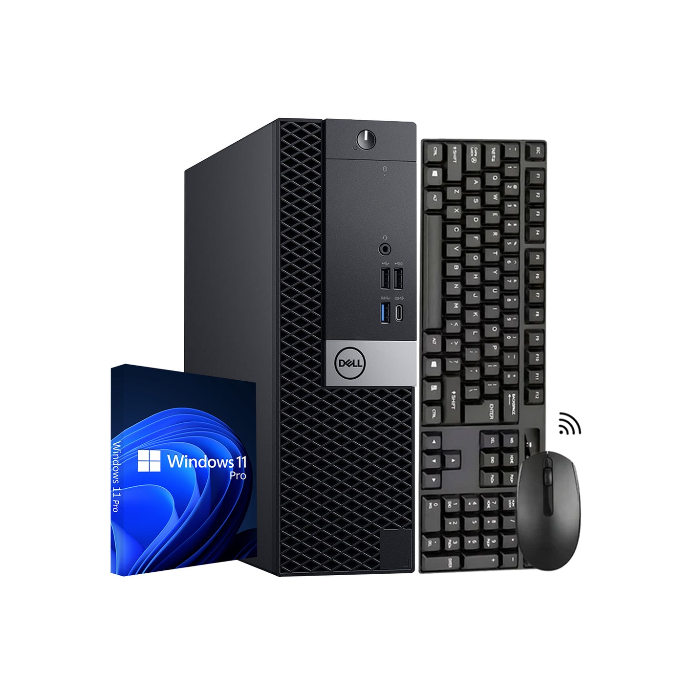 Dell OptiPlex 7060 SFF Desktop Computer PC - WINDOWS 11 PRO Wireless Keyboard and Mouse - Refurbished