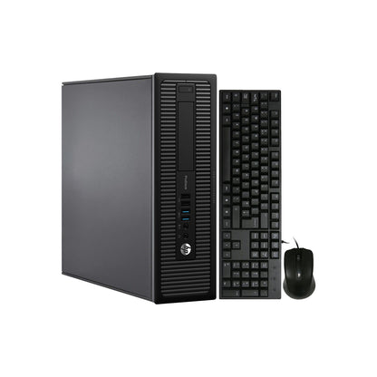 HP ProDesk 600 G1 SFF Desktop Computer PC - Windows 10 Pro, Wired Keyboard and Mouse - Refurbished