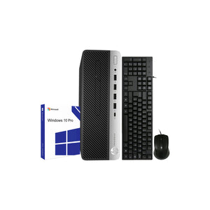 HP ProDesk 600 G3 SFF Computer Desktop PC - Windows 10 Pro, Wired Keyboard and Mouse - Refurbished