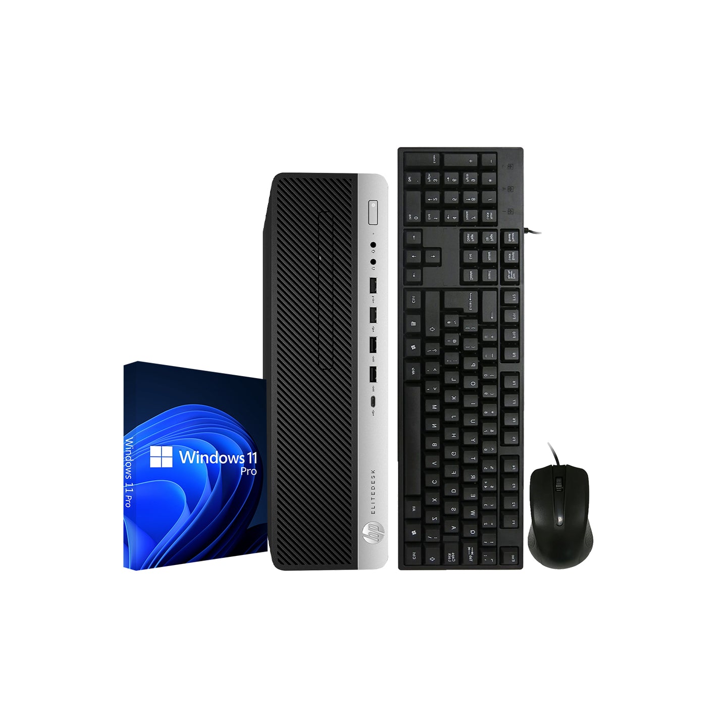 HP EliteDesk 800 G5 SFF High Performance Desktop Computer PC - Windows 11 Pro, Wired Keyboard and Mouse - Refurbished