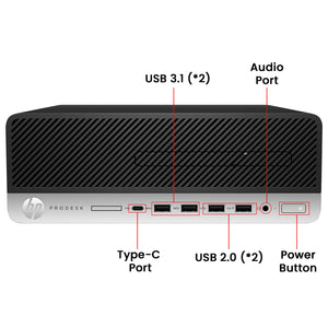HP ProDesk 600 G4 SFF Computer Desktop PC - I5-8th Gen Up to 4.10 GHz Processor, 8GB RAM DDR4, 256GB SSD, Without OS - Large Lot - 10031