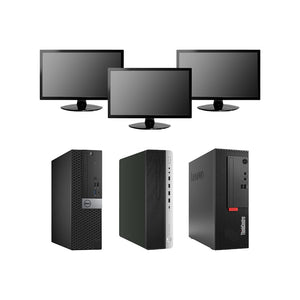 Lenovo, HP, Dell -Mixed Brands and  Mixed Gens Less than 6th Gen and Greater than 6th Gen With Tecni 20" and Tecni 22" Monitors  - Mixed Container Lot – 10023