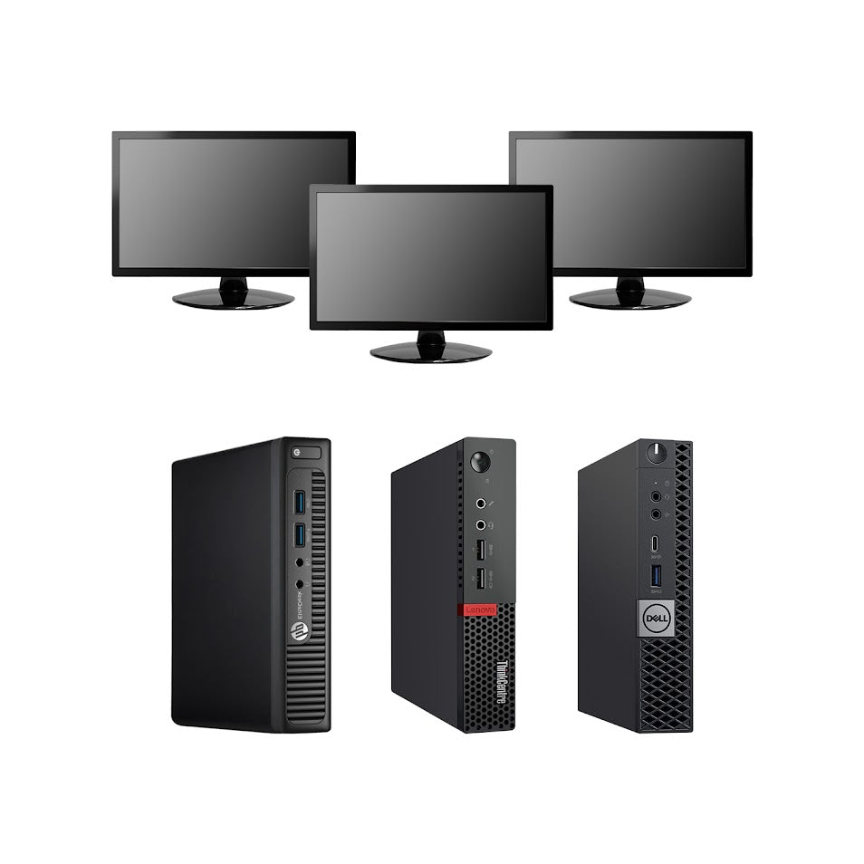 Lenovo, HP, Dell -Mixed Brands and  Mixed Gens Less than 6th Gen and Greater than 6th Gen With 20" Monitor - Mixed Container Lot – 10019