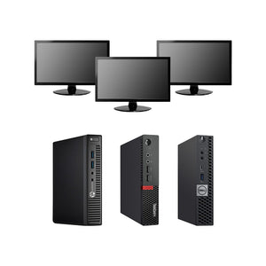 Lenovo, HP, Dell -Mixed Brands and  Mixed Gens Less than 6th Gen and Greater than 6th Gen With 20" Monitor - Mixed Container Lot – 10019